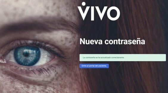 Éxito al cambiar la contraseña en Grupo VIVO. 